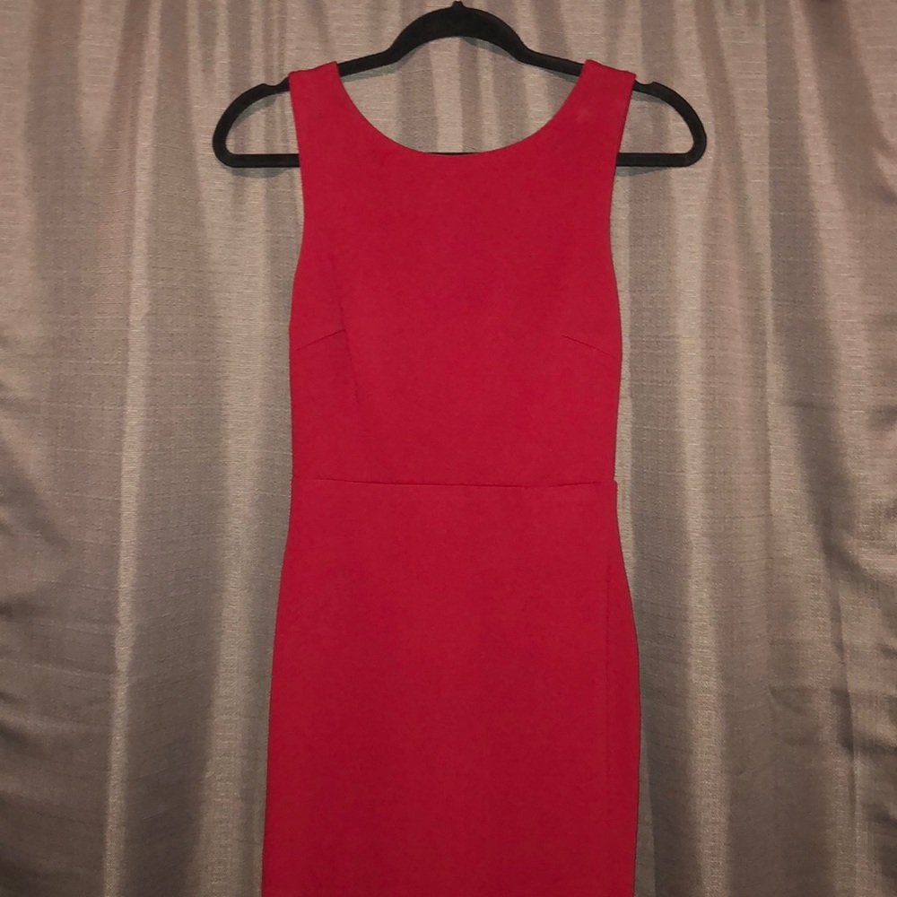 Wine red backless maxi dress